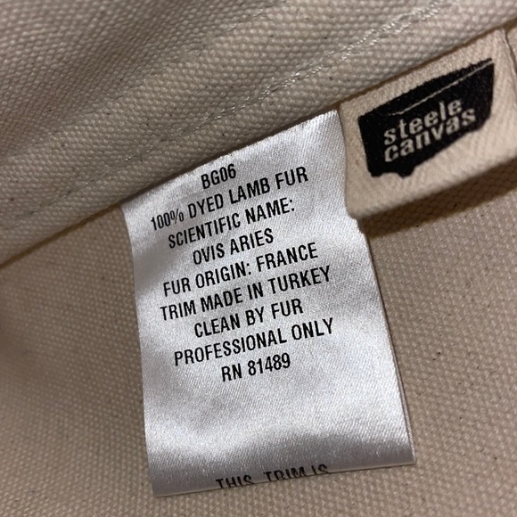 Steele Canvas Lamb Fur Canvas Mini Tote bag - Picture 7 of 7